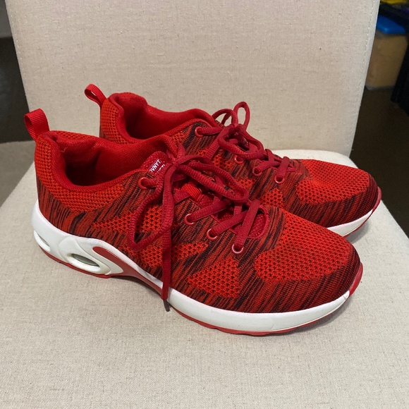 Bovnyt Raonetl Giovanni Valentino men’s fashion shoes red white size 8 - Picture 1 of 8